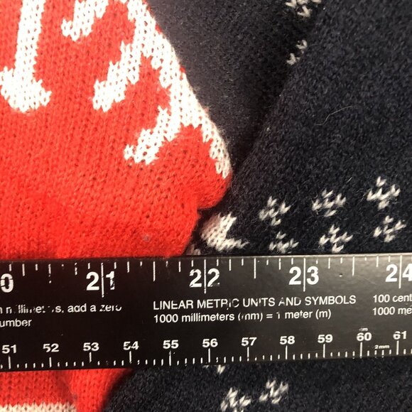 Ugly Christmas Sweater Cardigan snowflakes L - Picture 4 of 8